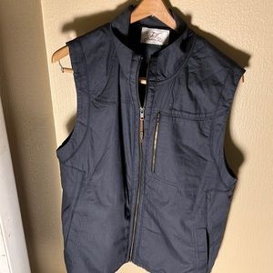 MaddaFella Mens early Morning Beach Vest Color Indigo Blue Size Medium